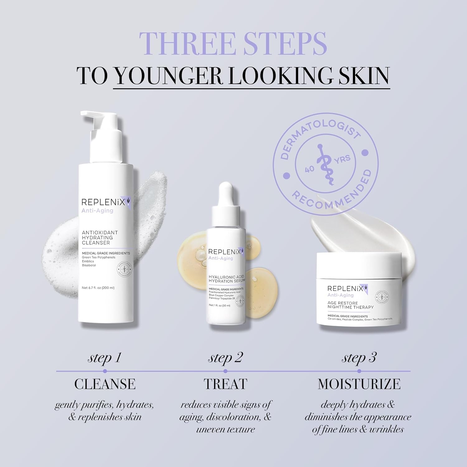 image:imageReplenix Age Restore Nighttime Therapy Face Cream AntiAging MedicalGrade Facial Moisturizer for Mature amp Dry SkinFull Size