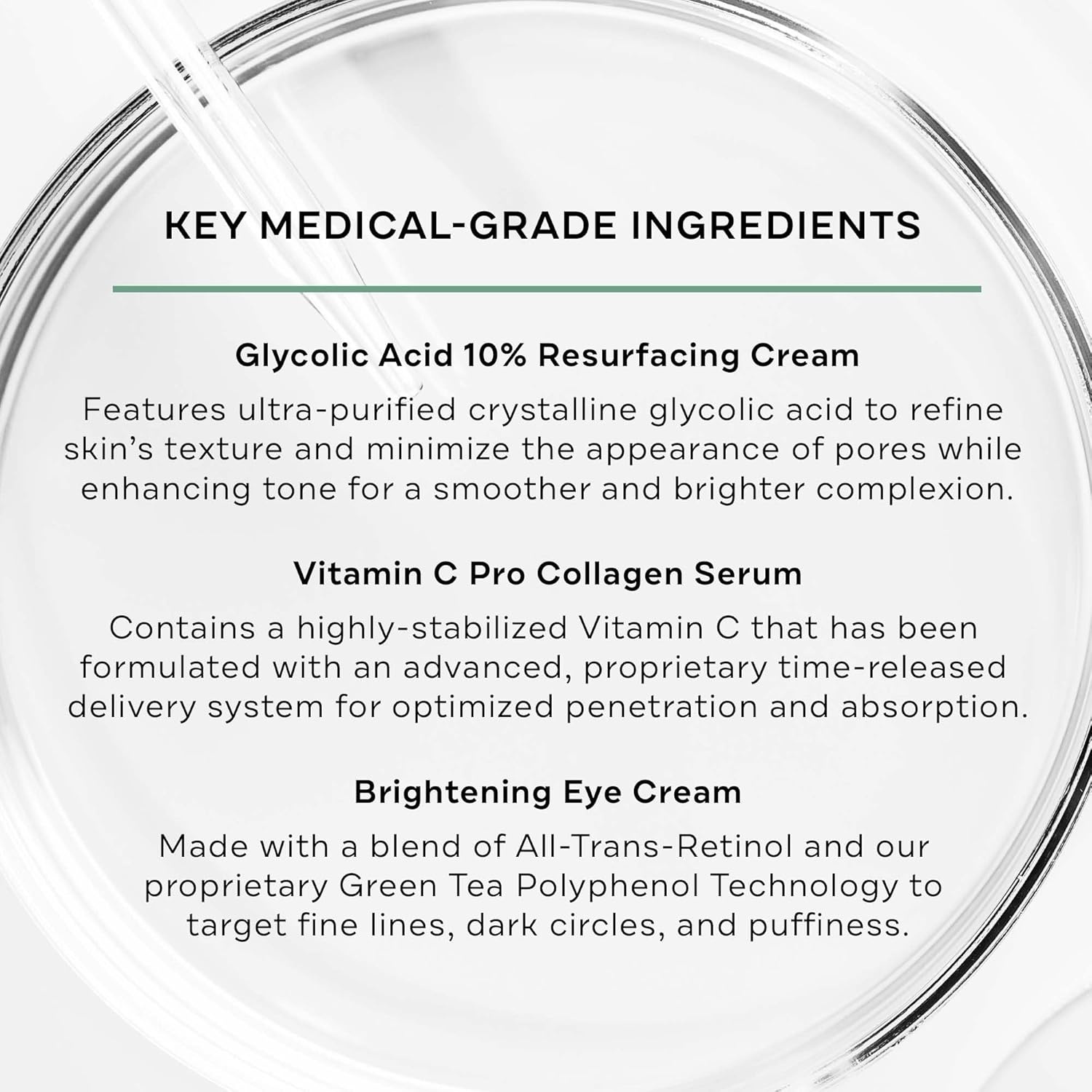 image:imageReplenix Discoloration Essentials 3 Step Brightening MedicalGrade Trial Kit Set Includes TravelSize Glycolic Acid Resurfacing Cream Vitamin C Pro Collagen Serum Brightening Eye Cream