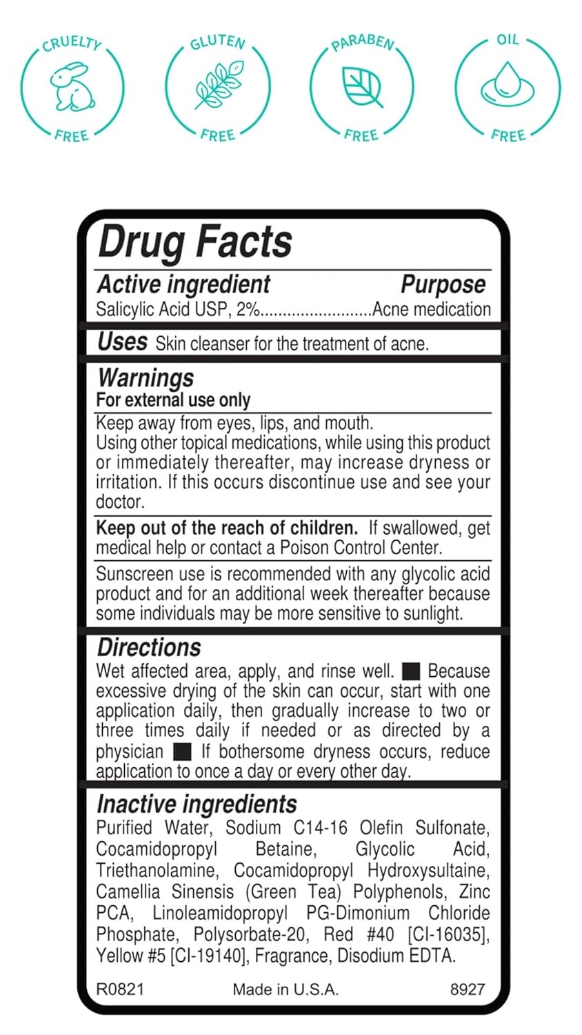 image:imageReplenix GlySal Deep Pore Facial Cleanser MedicalGrade 5 Glycolic amp 2 Salicylic Acid OilFree Face Wash for AcneProne Skin 67 fl oz5 Glycolic Acid