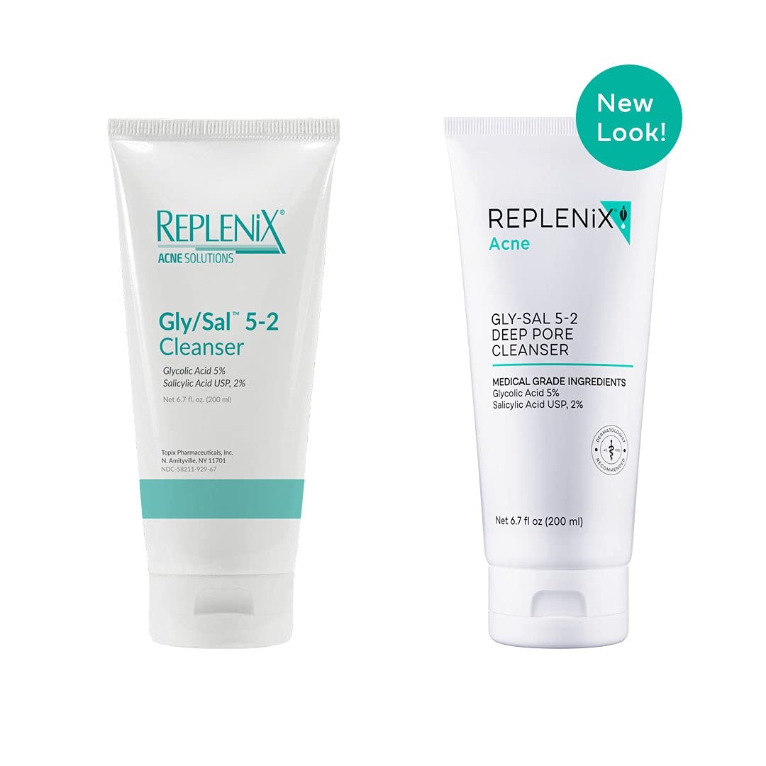 image:imageReplenix GlySal Deep Pore Facial Cleanser MedicalGrade 5 Glycolic amp 2 Salicylic Acid OilFree Face Wash for AcneProne Skin 67 fl oz5 Glycolic Acid