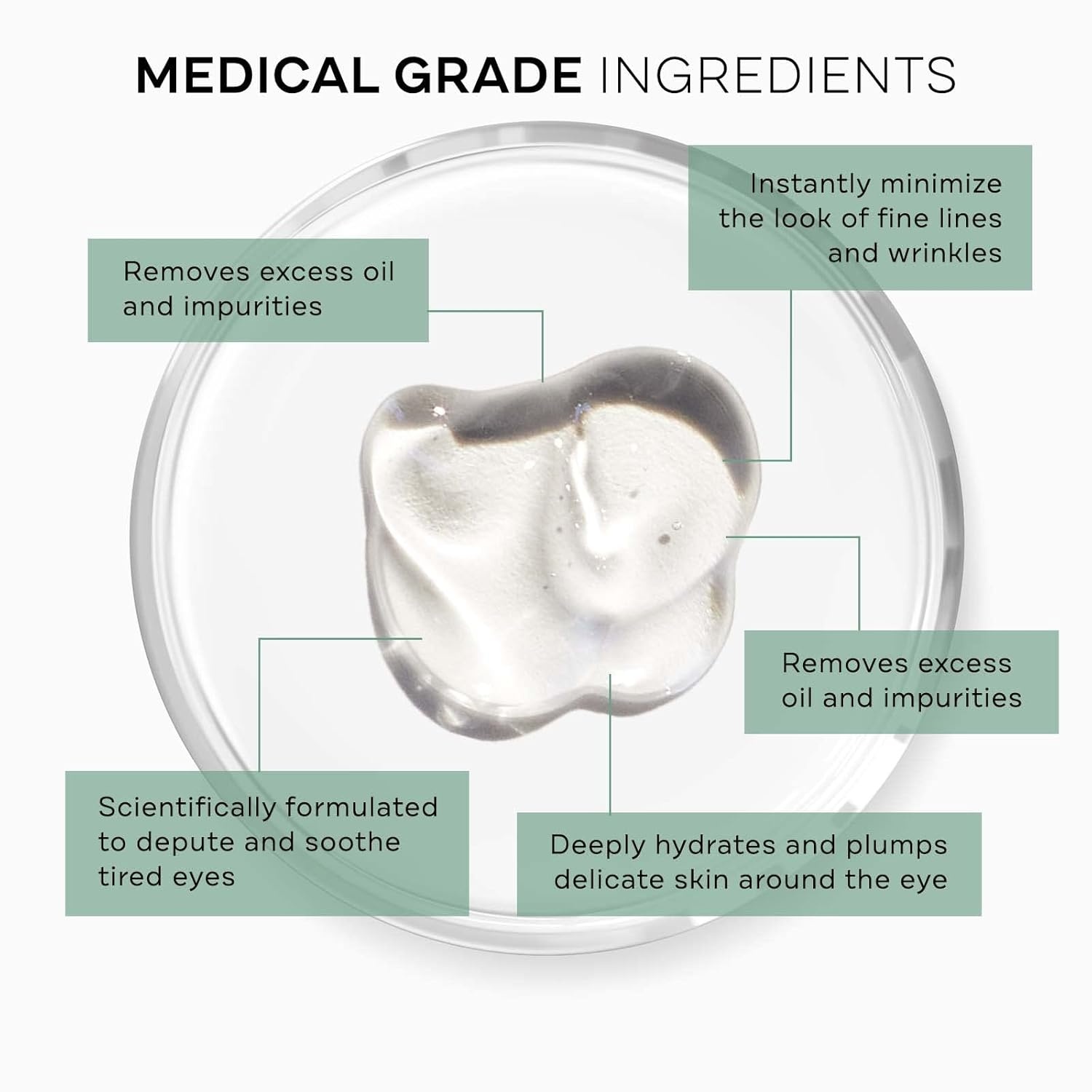 image:imageReplenix Hydrating Plumping Eye Gel Medical Grade Undereye Serum and Cream Reduces Appearance of Wrinkles and Fine Lines Hydrating 05 oz