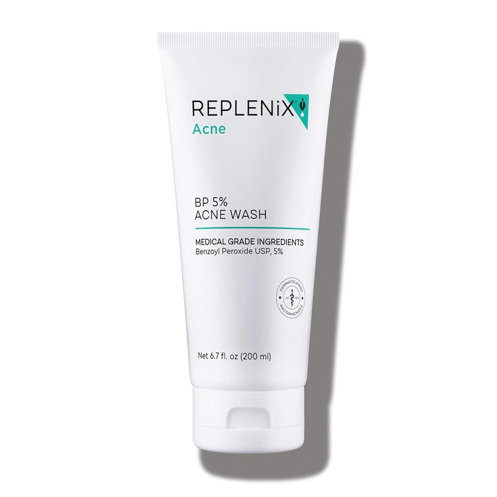image:imageReplenix BP Acne Face Wash 67 Fl Oz NonOily Benzoyl Peroxide Facial Cleanser with MedicalGrade Ingredients for AcneProne Skin Gently Unclogs amp Refines Pores NonDrying amp NonIrritating5 Benzoyl Peroxide