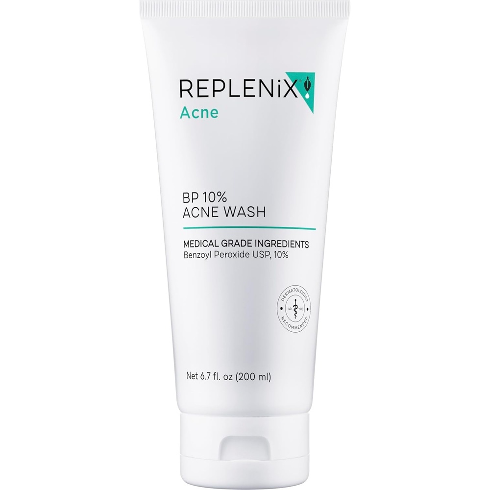 image:imageReplenix BP Acne Face Wash 67 Fl Oz NonOily Benzoyl Peroxide Facial Cleanser with MedicalGrade Ingredients for AcneProne Skin Gently Unclogs amp Refines Pores NonDrying amp NonIrritating10 Benzoyl Peroxide