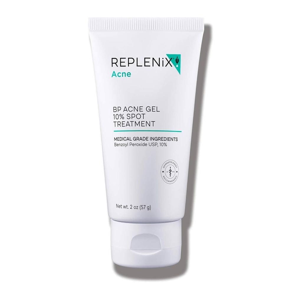 image:imageReplenix BP Acne Gel 10 Spot Treatment MedicalGrade Benzoyl Peroxide Blemish Treatment for AcneProne Skin 2 oz10 Gel