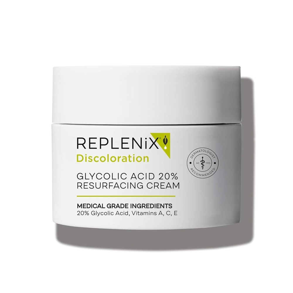 image:imageReplenix Glycolic Acid 10 Resurfacing Cream Hydrating amp Lightweight MedicalGrade Exfoliating Face Moisturizer for Skin Discoloration 17 oz20 Glycolic Acid