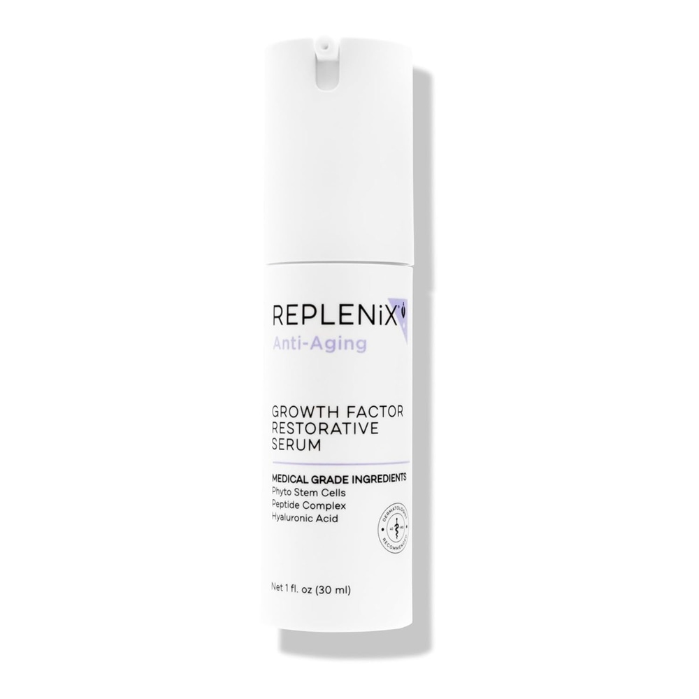 image:imageReplenix Growth Factor Restorative Facial Serum AntiAging Treatment with MedicalGrade Ingredients for Mature Skin 1 fl oz